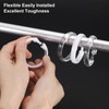 Sourcing Map 12 Pcs Shower Curtain Rings, O-Shaped Plastic Rings
