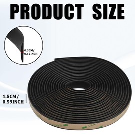 QQWD 13.12FT Window Seals, Silent and Dustproof Window Rubber Seals, Self-Adhesive Window Trims, Suitable for Most Cars, Frucks Front and Rear Windshields, Sunroofs, Windows, Auto Parts Seal
