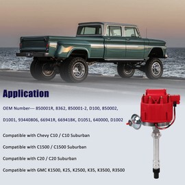 MOSTPLUS 65K Coil 7500 RPM Distributor Compatible with GMC Small Block Chevy V8 265 267 283 302 305 307 327 350 383 400 396 427 454