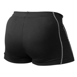 Muscle Alive Mens Bodybuilding Shorts Tights Polyester and Spandex Size M Black