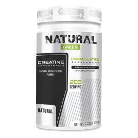 Creatina Monohidratada Natural Green, 1 kg de Polvo con 200 Porciones                                                                                 