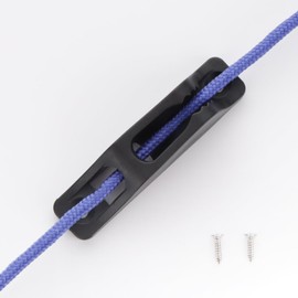 VTurboWay 2 Pcs Nyon Kayak Cord Lock Cleat, Rope Cleat, Only Fit for 6mm Soft Rope, Free Installation Screws