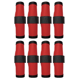 Aurorasports 8Pcs Fishing Lure Covers, 6 Inch Lure Gloves & Fish Hook Protectors – Durable Lure Guard Bait Shields for Safe Fishing Rod Protection, Hook Safety Gear for Anglers (Red)