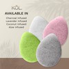 KOL Face Scrubber, Charcoal Infused Exfoliating Facial Cleansing Pads, Reusable