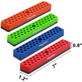 FOCUS TOOL 4PCS 1/4" Magnetic Hex Bit Holder Rack Organizer 172 Holes 1/4" Drill Bit Holder