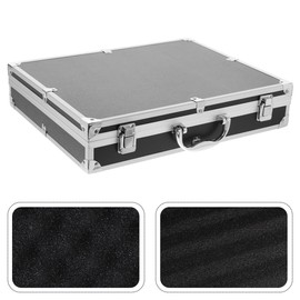 SUPVOX Aluminum Hard Case Briefcase: 14.5 Inch Lockable Carrying Case with DIY Customized Pluck Foam Interior - Portable Hard Suitcase, Secure Storage for Electronics, Tools, and Valuables