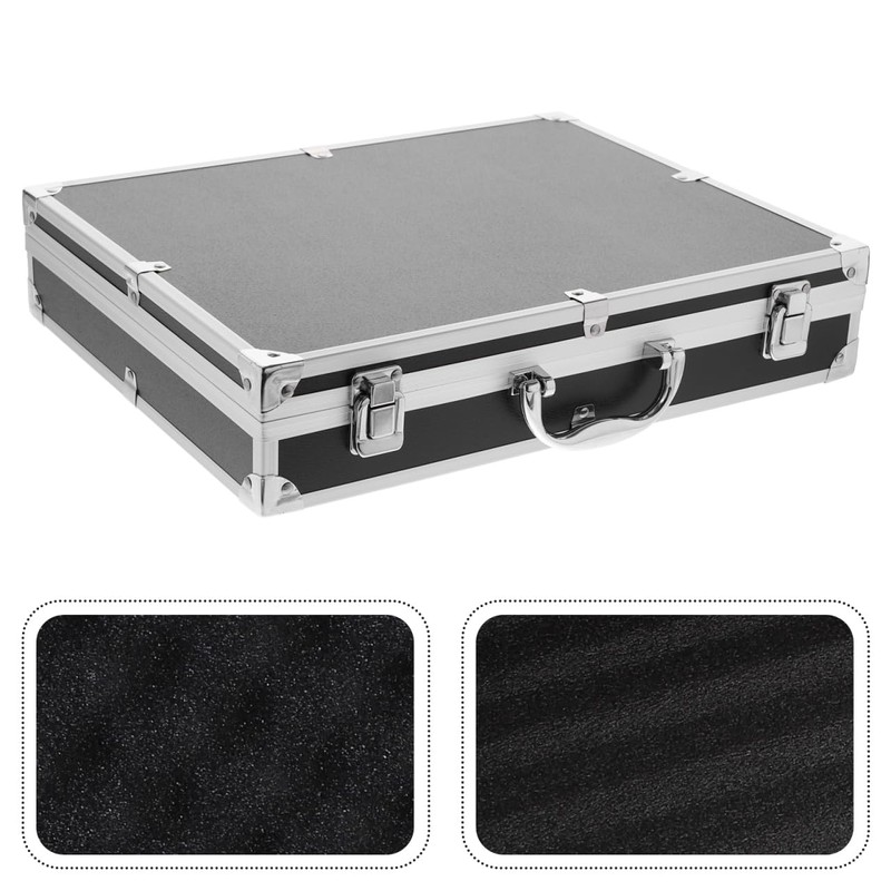 SUPVOX Aluminum Hard Case Briefcase: 14.5 Inch Lockable Carrying Case