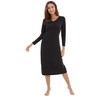 WiWi Nightgowns for Women Soft Viscose from Bamboo Long Sleeve