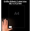 Avery Zweckform L7651-100 Mini Labels 38.1 x 21.2 mm for