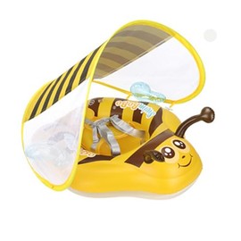 Baby Float, Children's Float, Unisex, Suitable for Weight Approx. 17.6 - 33.3 lbs (8 - 15 kg), Foot Insertion Type, Includes Roof, Sunburn Prevention, Handle Included, Swimming Aid, Swimming Equipment