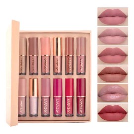 Set 12 Labiales Gloss Juego De Labiales Liquido Mate                                                                                                  