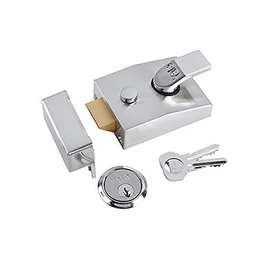 Yale P-89-CH-CH-60 Deadlocking Nightlatch, 60 mm, Chrome Finish, High Security with Automatic Deadlock