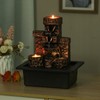 YOQUATE Tabletop Waterfall Fountain Indoor Themed Coral Seashell Tabletop Water