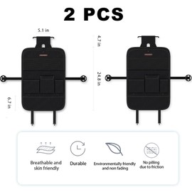 XDV Car Seat Organizers,Multi-functional Back Seat Protectors, Storage Pouches, and Tray Holders (for Cars, Kids, Seat Back and Rear Seats) (Carbon Fiber, 2 Pcs)
