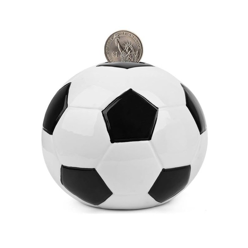 Ceramic Soccer Ball Bank-Large