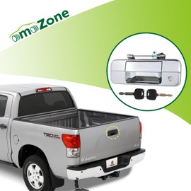 omoZone Chrome Tailgate Handle Liftgate Latch Handle with Key Lock Cylinder fit for 2007-2013 Toyota Tundra Replaces 69090-0C040 690900C040 81213