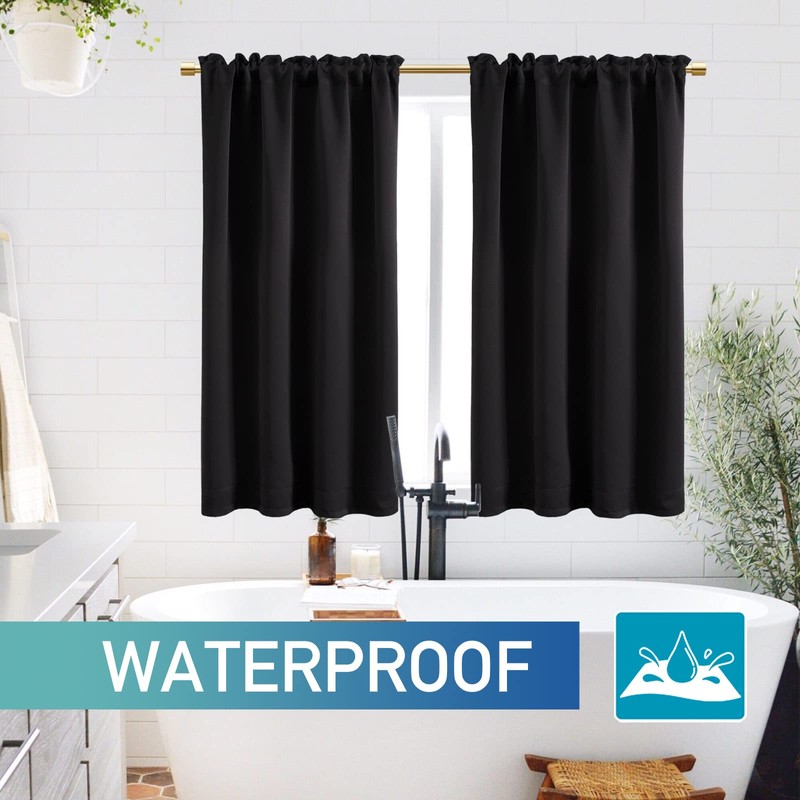 PANELSBURG 48 Inch Length Small Window Curtains for Kitchen,Thermal Insulated