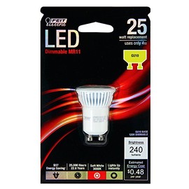 Feit BPMR11/GU10/LED 25W Equivalent Mr11 Gu10 Base LED Light