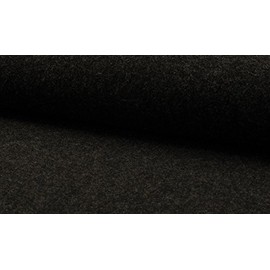 Luxury 100% Boiled Wool Fabric - Dark Grey