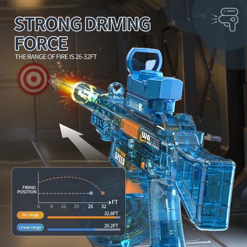 Automatic Electric Water Gun with LED Effects, Water Suction Powerful