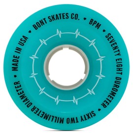 Bont Skates BPM Quad Roller Skate Outdoor Wheels - Suitable for Recreational Skating Asphalt Sidewalk Boardwalk Street - 62x35mm 78A, Made in USA (Gamma Blue - Pack of 8)