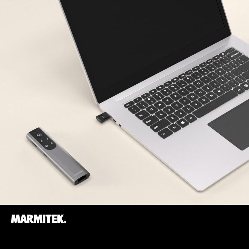 Wireless Presenter - Marmitek WPR-400 with Digital Pointer, Air Mouse,