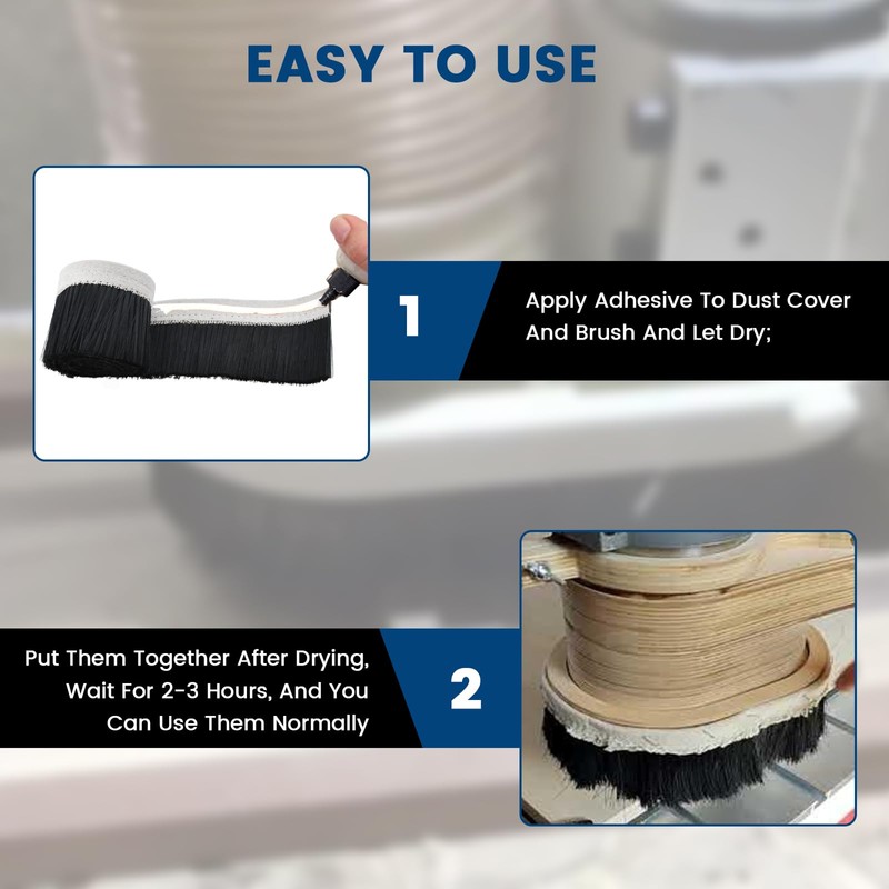 SATUY CNC Vacuum Brush, 1m x 70mm Nylon Dust Shoe