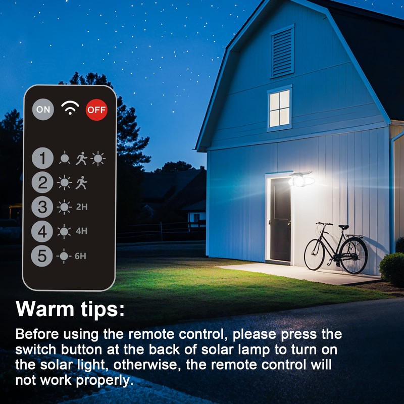 EMANER Solar Motion Lights Outdoor | Remote Control Brightest Flood