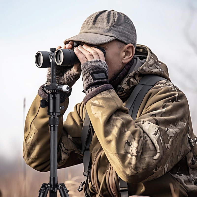 ARNARKOK Binocular Tripod Mount 1/4 Inch Threading Mount, Solid Metal