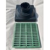 NDS 12-Inch Catch Basin w/Adapter +lock outlet adapter 3" 4"