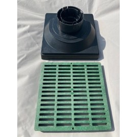 NDS 12-Inch Catch Basin w/Adapter +lock outlet adapter 3" 4" or 6" Sewer/Drain p