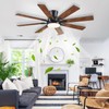 Mpayel Ceiling Fans with Lights, 52 Inch Low Profile Flush