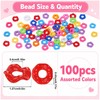 100PCS Mini Acrylic Wavy Spacers, Wavy Spacers for Beaded Pens,