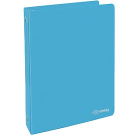 1 Inch 3 Ring Binder 1” Binder Blue Clear View Cover with 2 Inside Pockets, Colored School Supplies Office and Home Binders – by Enday