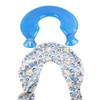 1400ml U Shaped Hot Water Bag Translucent Blue PVC Heating