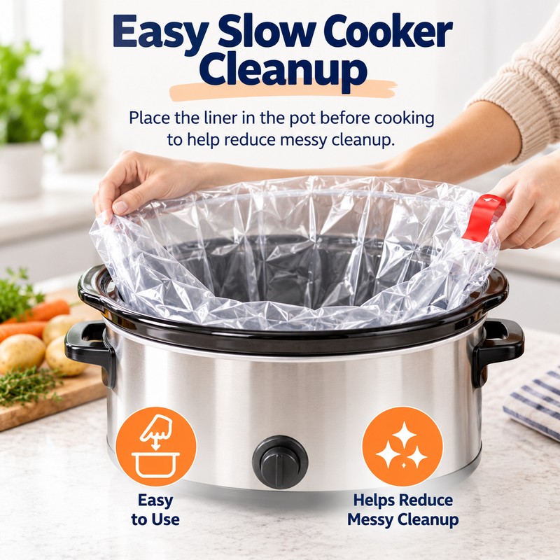 Cooking Liners for Slow Cooker & Oven Use – 10-Piece