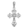 Lex & Lu 14k White Gold Filigree Cross Charm