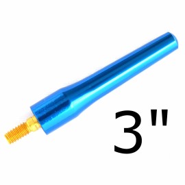 V M S RACING BLUE P STYLE ALUMINUM STUBBY SHORT ANTENNA 3" FOR 94-20 DODGE RAM 1500 2500 3500