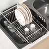 Over the Sink Expandable Dish Drainer Drying Rack In Stainless