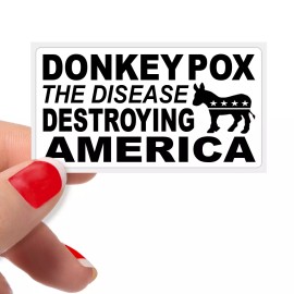 StickerX Donkey Pox The Disease Destroying America Bulk Political Statement Sticker Packs - 50 Pack