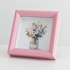 PLUSCHEN 5X5 Pink Picture Frame Resin Shadow Box Photo Frame