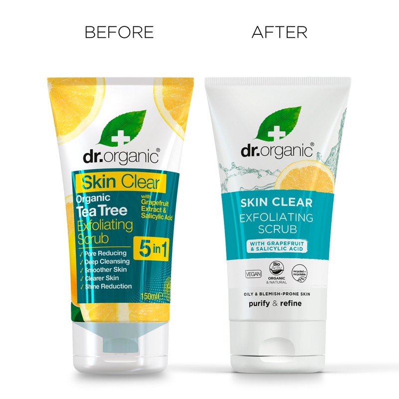 Dr Organic, Organic Skin Clear Face Scrub , Natural ,