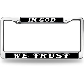 We Trust in God License Plate Frame for Christian People Jesus God Faith Weather-Proof License Plate Frame Bible Inspiration