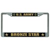 U.S. Army Bronze Star Chrome License Plate Frame