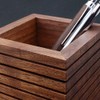 Pen Stand Wood Black Walnut Line Single