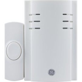 GE Wireless Plug-In Door Chime with One Push Button (2 Pack), 19298