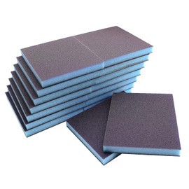 16Pcs 120 Grit Sanding Sponge, Jamiikury Fine Sanding Blocks Washable and Reusable, Wet Dry Sandpaper Sponge for Wood Metal FurniturePaint and Drywall