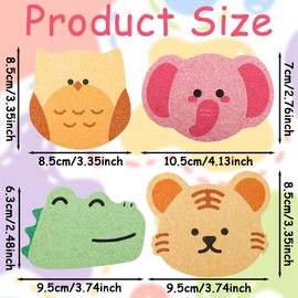 AXERHK Baby Sponges for Bath,Baby Bath Sponge,4 Pcs Baby Sponge,Bath Sponge Kids Baby Sponges,Baby Sponges for Bath Newborn Kids Sponges for Bath for Newborn and Toddler Baby