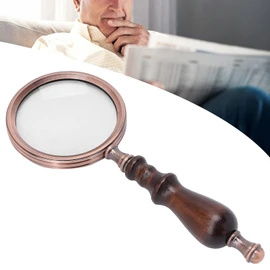 Lupa Lupa de Mano Antigua, Lupa de Lectura 10X Lupa de Lectura Retro Hecha de Metal con Mango de Madera, para Ancianos, Afición, Artesanía, Relojero