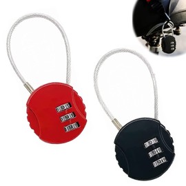 Luokeily 2 Pack Padlock, Combination Padlock Code for Backyard Fence Gate Code Padlock, Gym Padlock Padlock Long Shackle, Shed Door Small Keyless Resettable Padlocks 3 Digit Combination